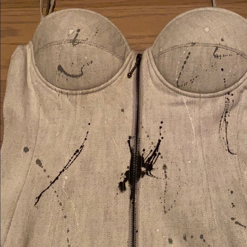 Vena Cava mini denim zip dress - Picture 2 of 4